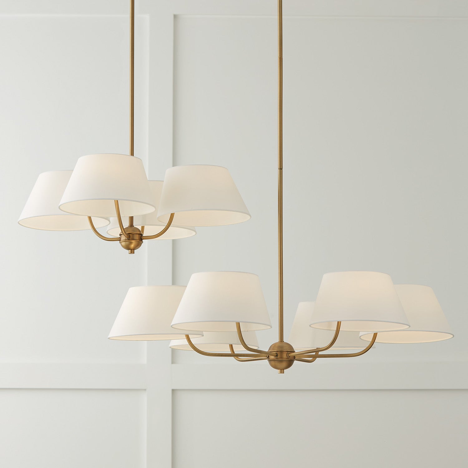 Welsley Aged Brass Chandelier Collection