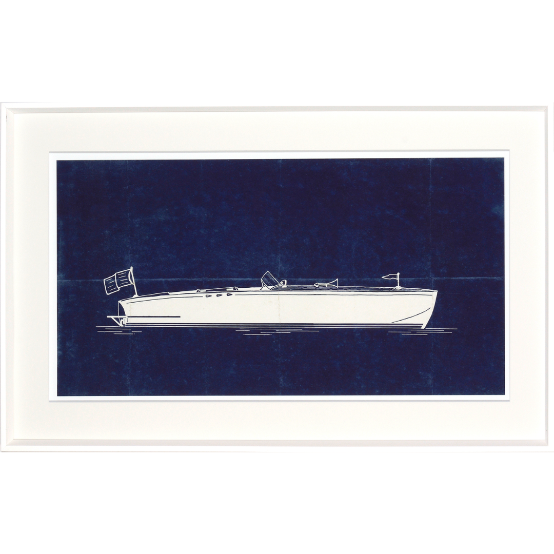 Runabout Navy Art Print
