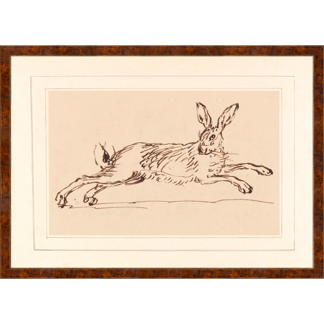 Running Hare II C. 1720 Art Print