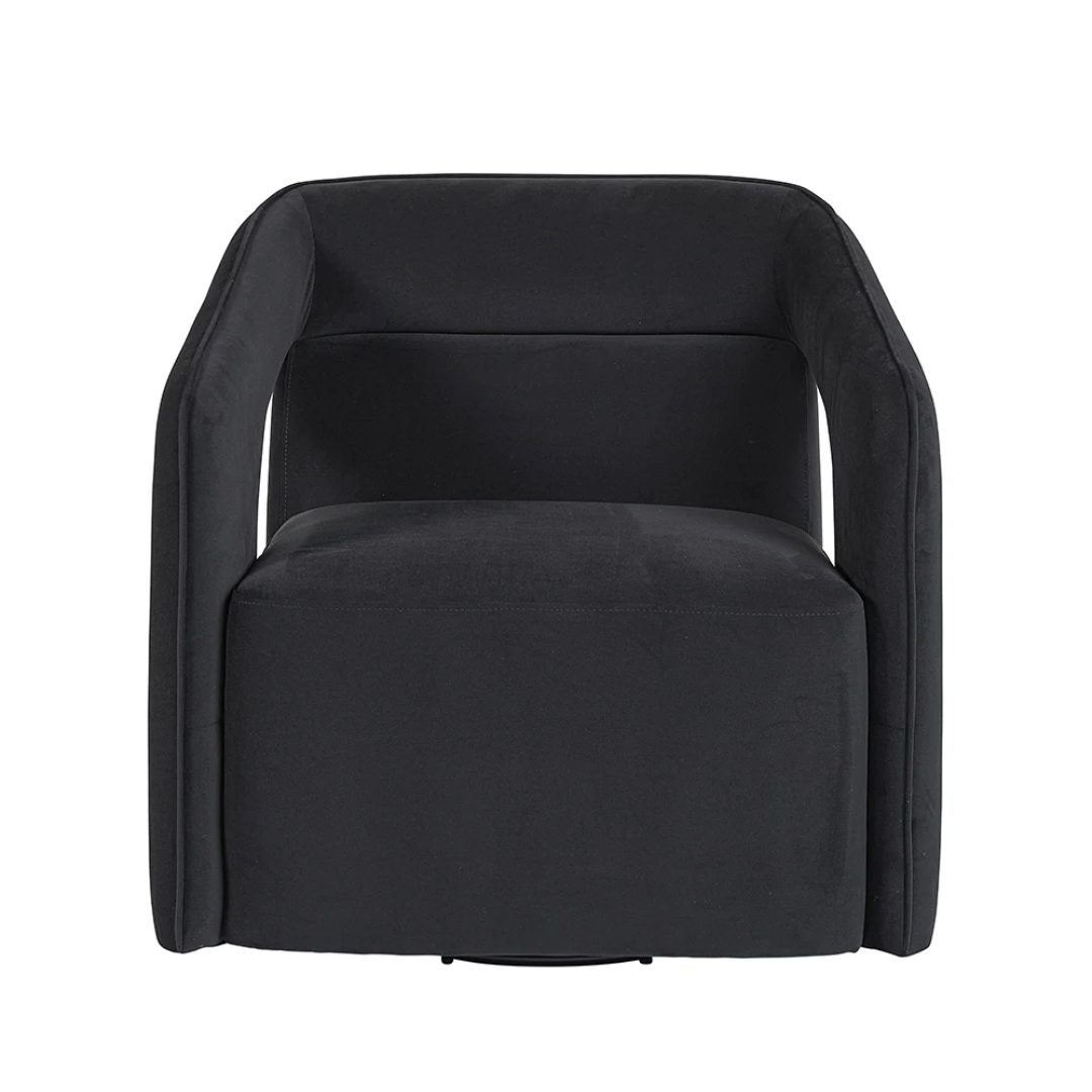 Sunpan Kendrick Abbington Black Swivel Lounge Chair