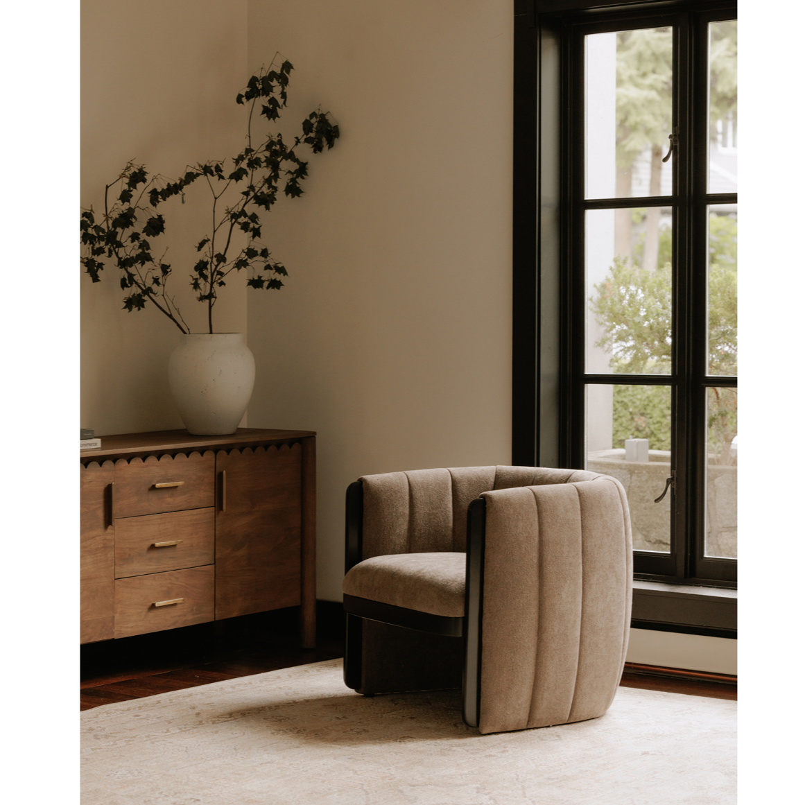 Moes Francis Taupe Accent Chair