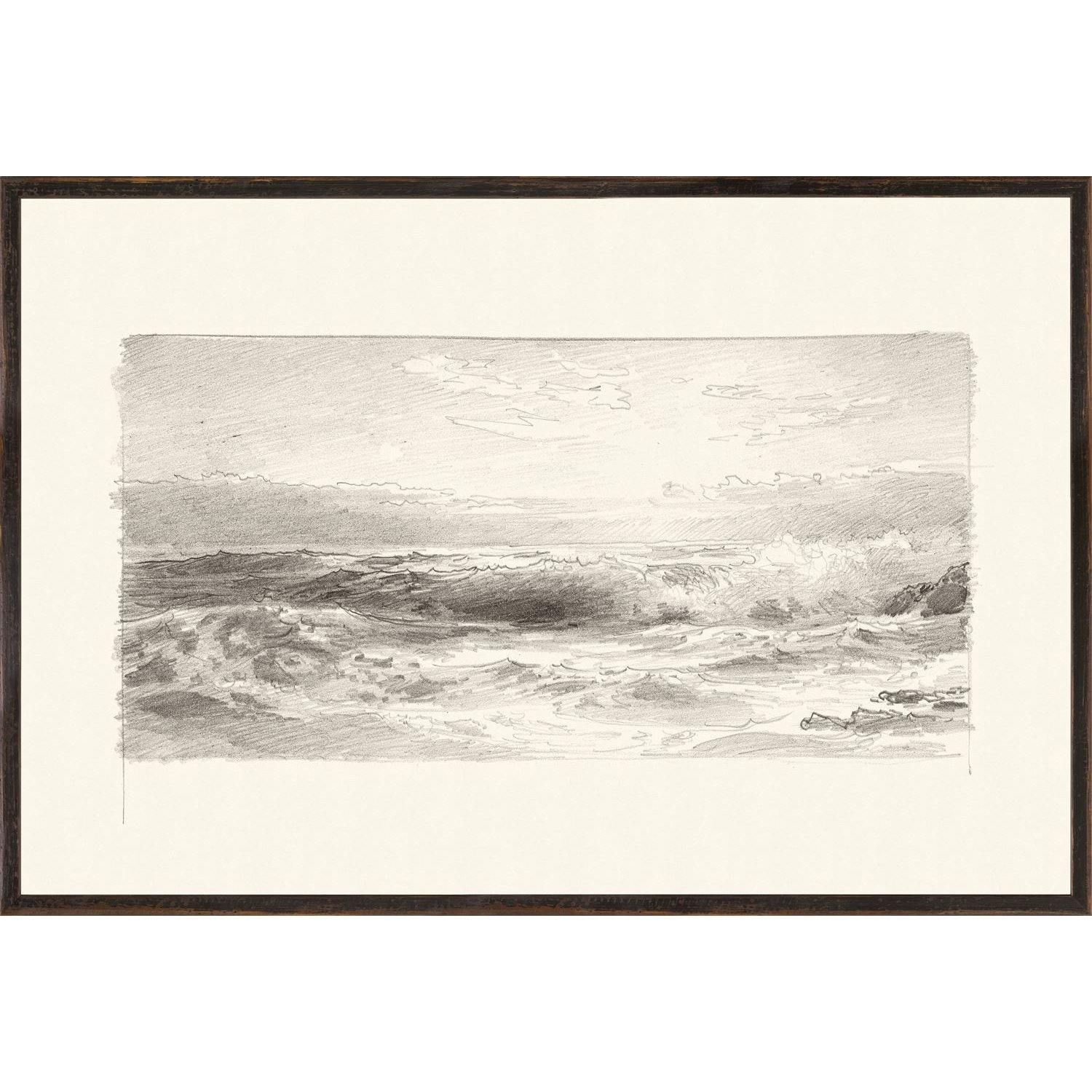 Graphite Seascape I - 1870 - Reimagine Designs - art