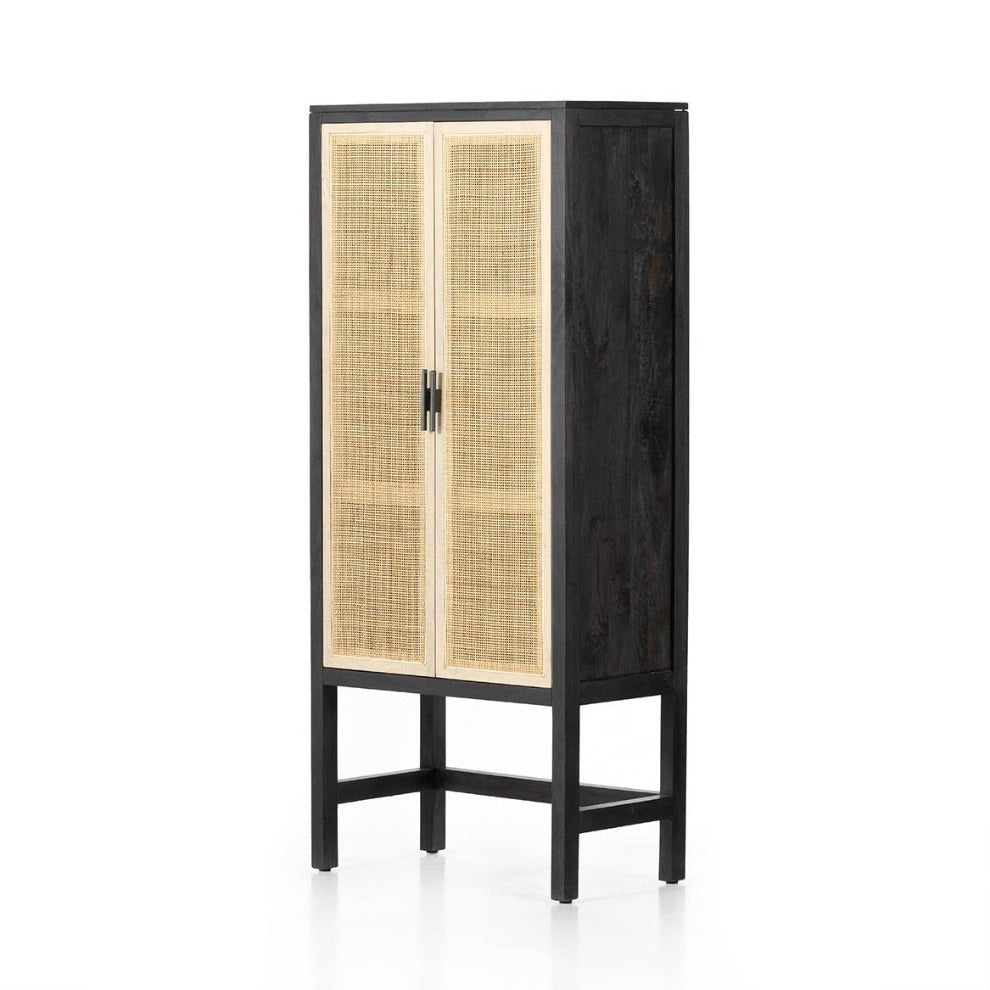 CAPRICE BLACK NARROW CABINET - Reimagine Designs - Bookcases, cabinet, new