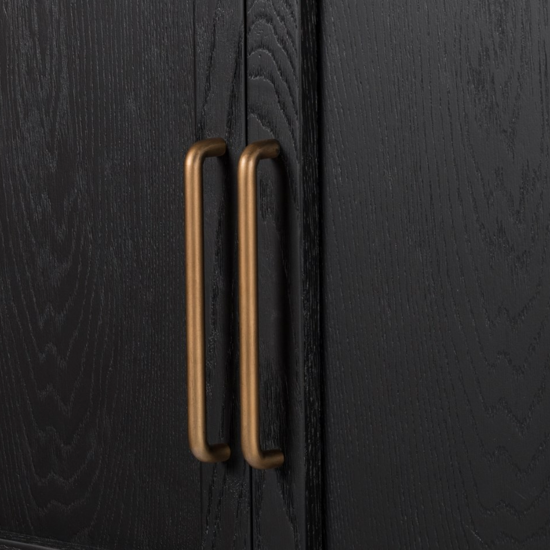Tolle Black Oak Panel Door Cabinet