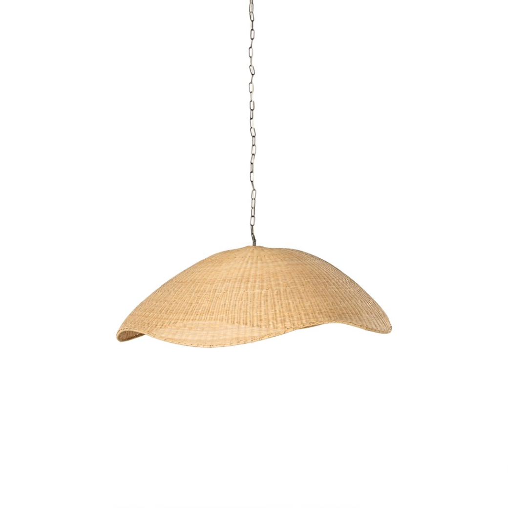 Overscale Natural Woven Rattan Pendant