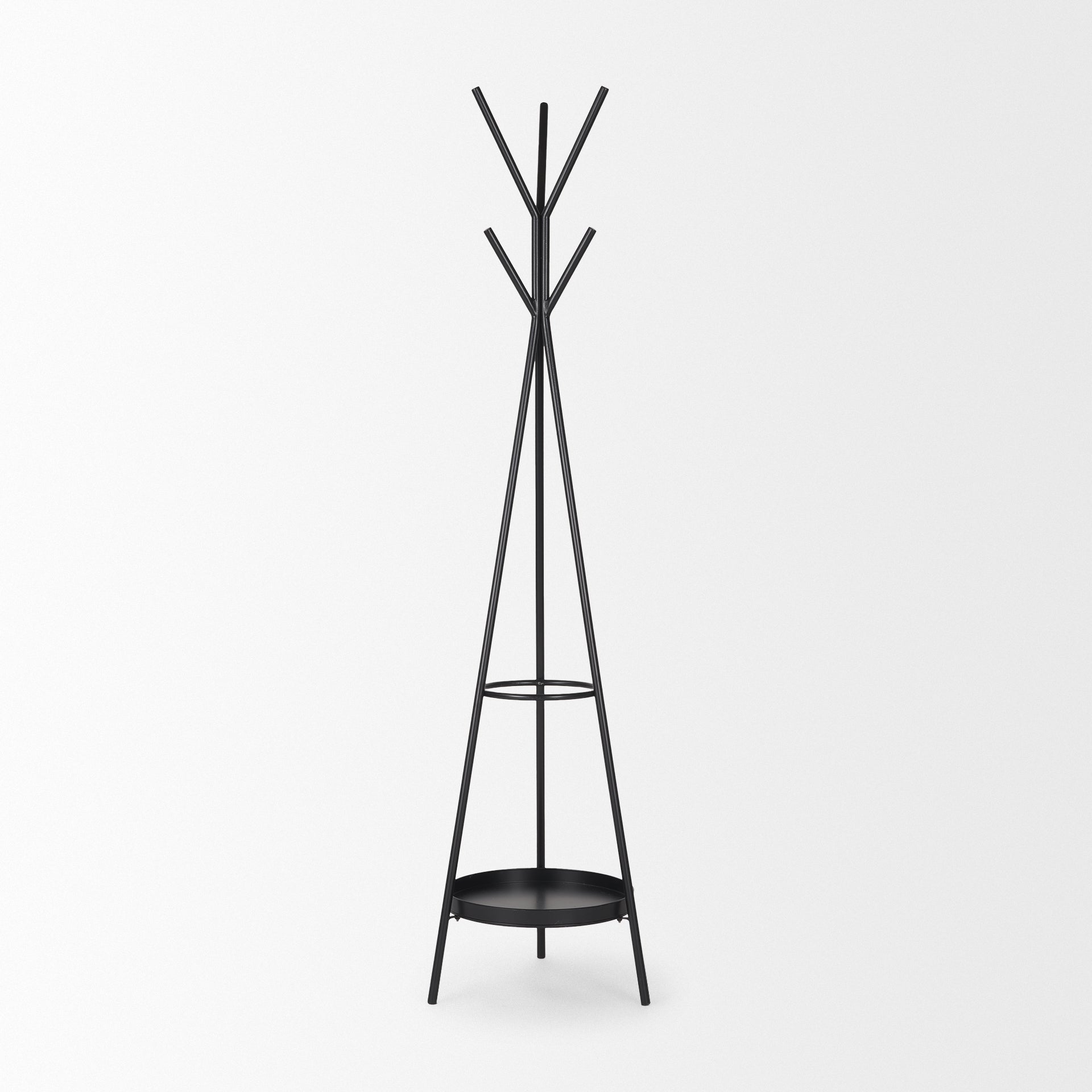 Everett Black Coat Rack