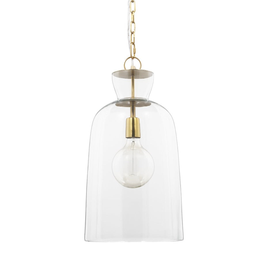 Sadah Tall Clear Blown Glass Pendant Light