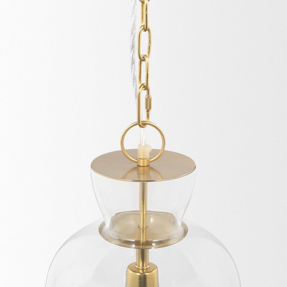 Sadah Tall Clear Blown Glass Pendant Light