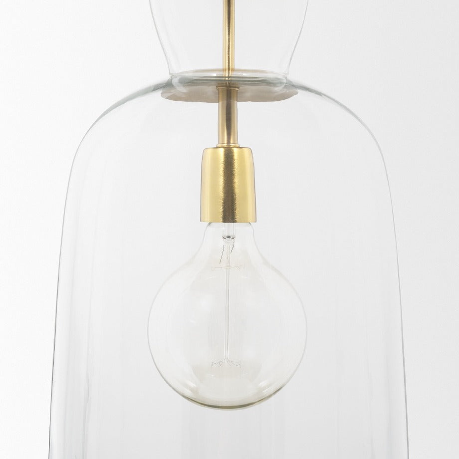 Sadah Tall Clear Blown Glass Pendant Light