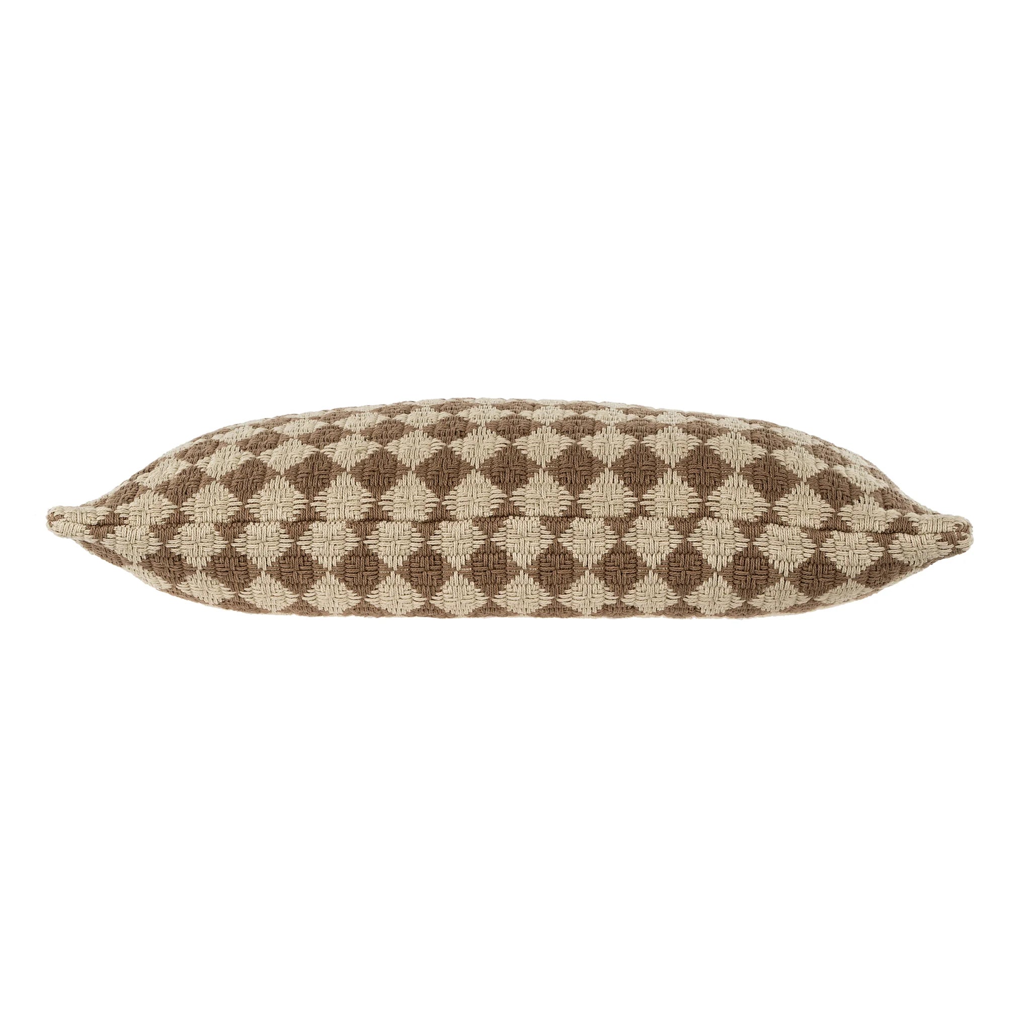 Indaba Check Weave Pillow Brown