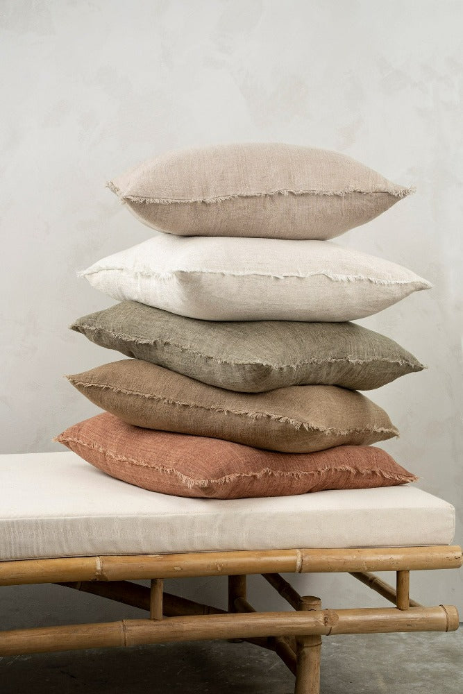 Lina Hazelnut Linen 20" Pillow