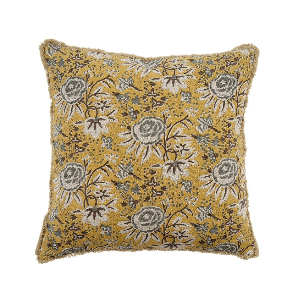 Indaba Clementine Linen Block Print Pillow