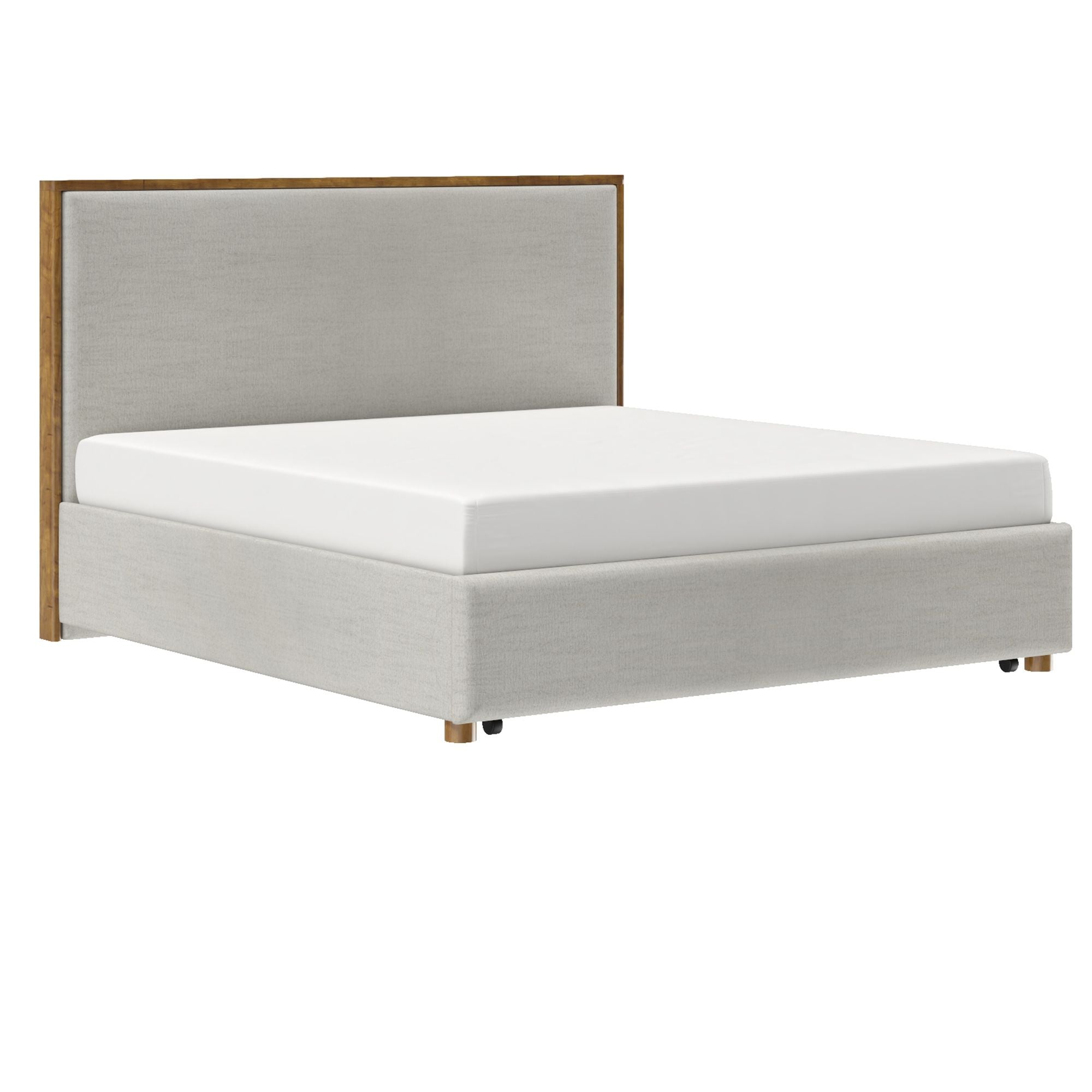 Andover Oat Platform Bed with Drawer
