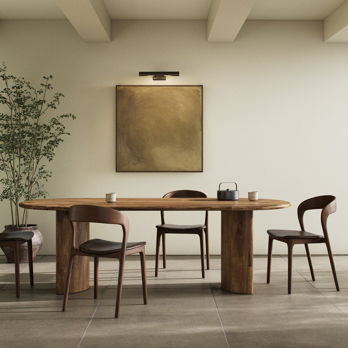 Paden Acacia Dining Table, Sandy Acacia