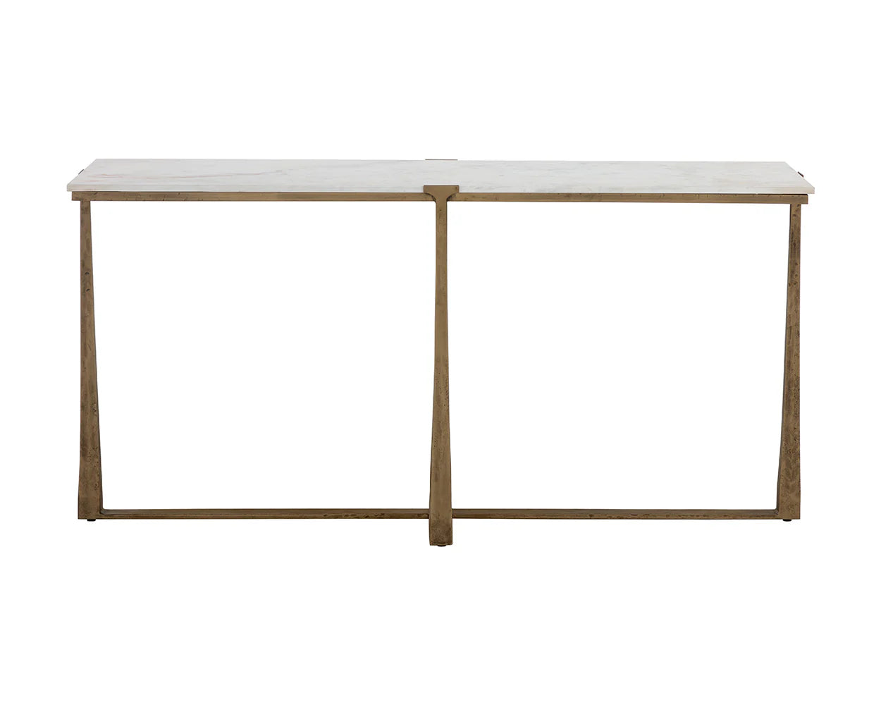 Cowell Antique Brass Console Table - Reimagine Designs