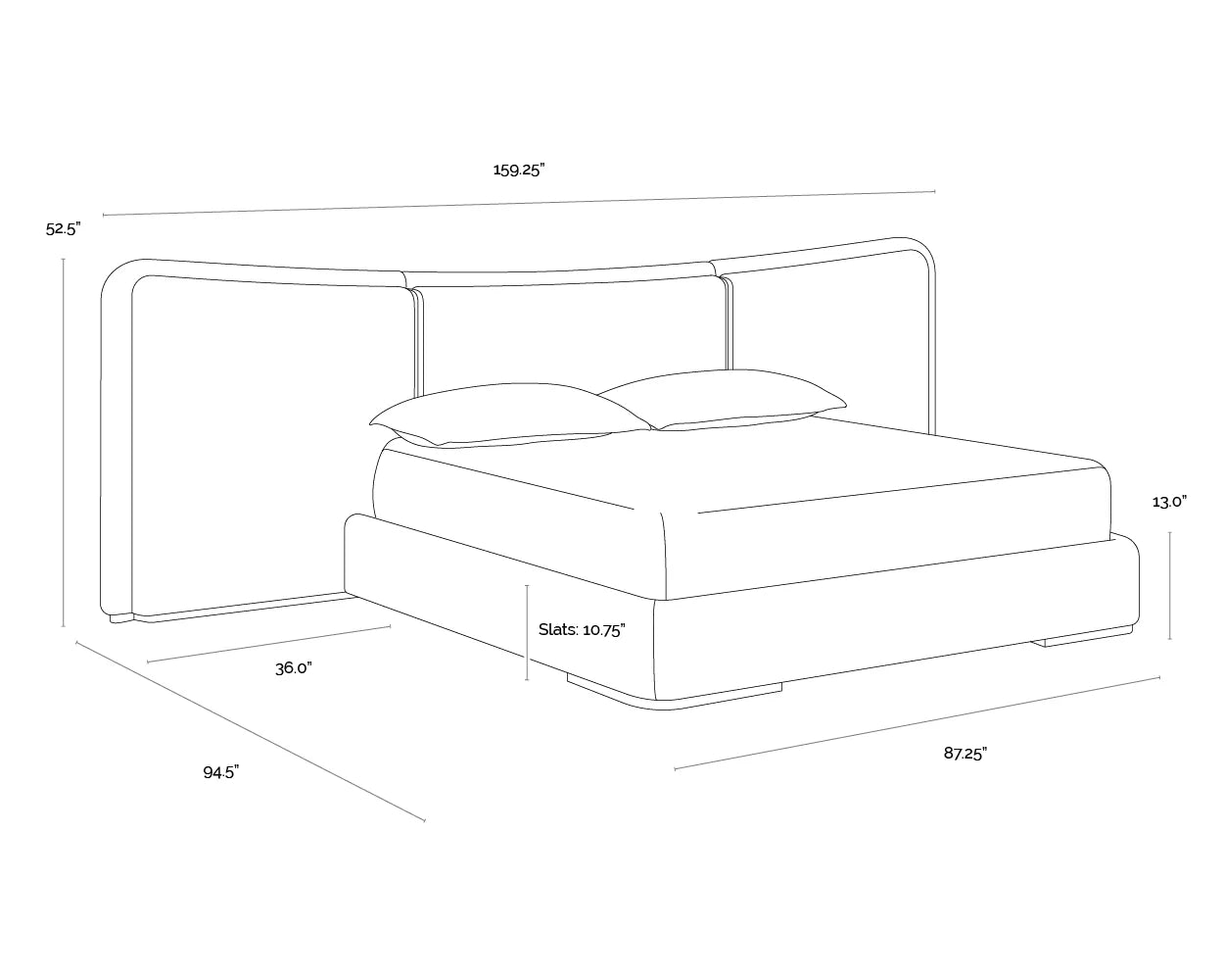 Sunpan Clarimond Bed