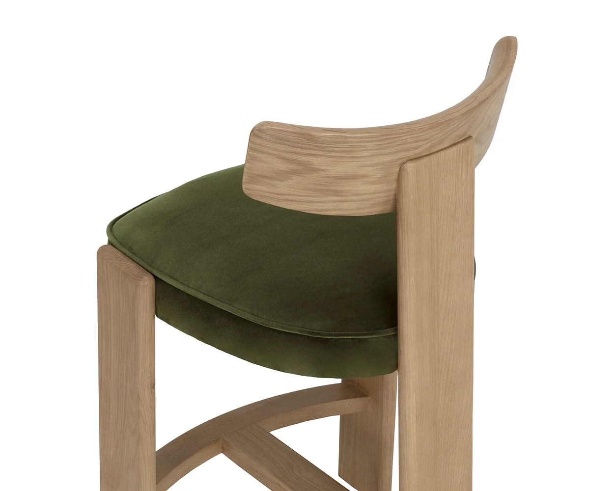 Horton Stool, Forest Green Rustic Oak