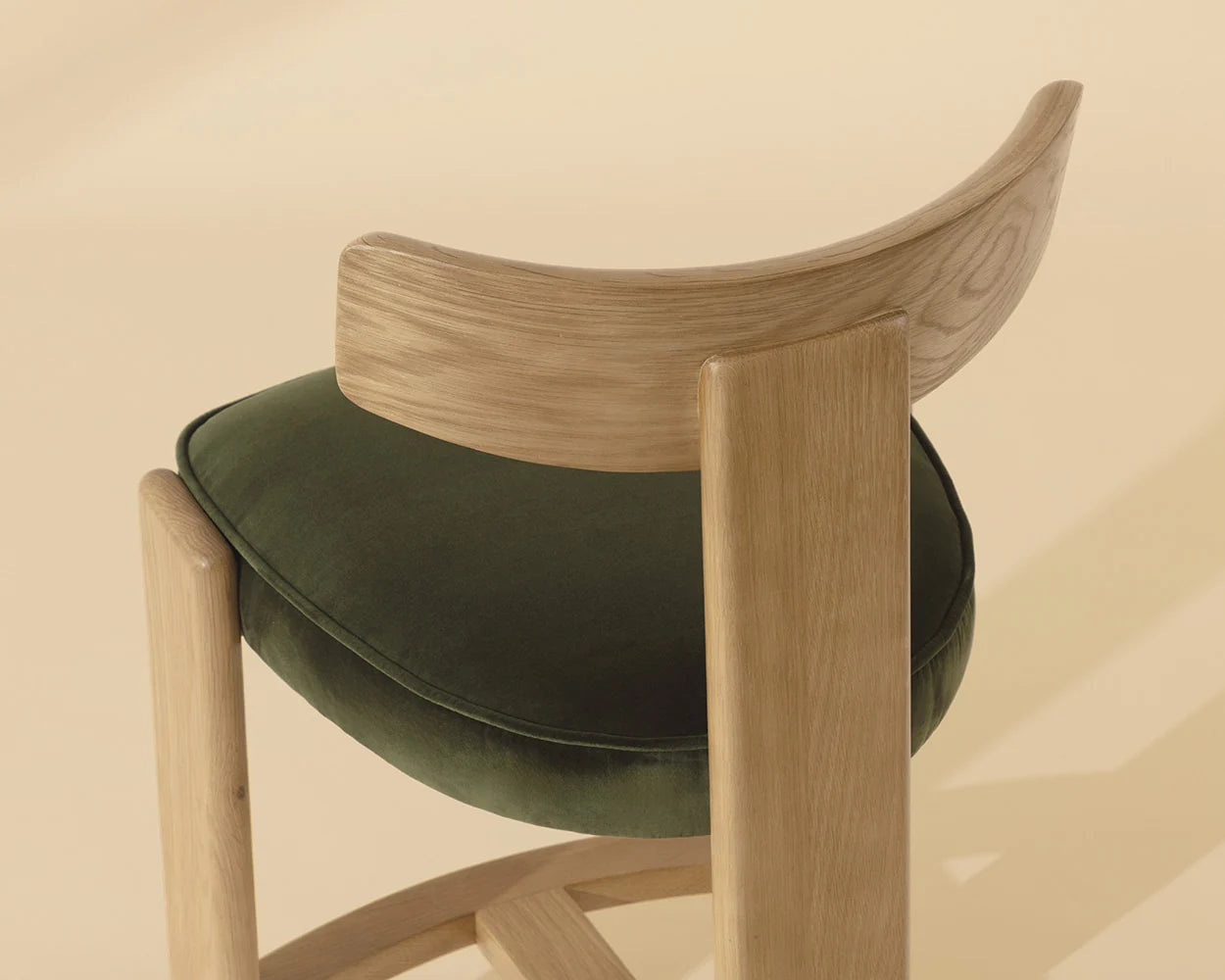Horton Stool, Forest Green Rustic Oak