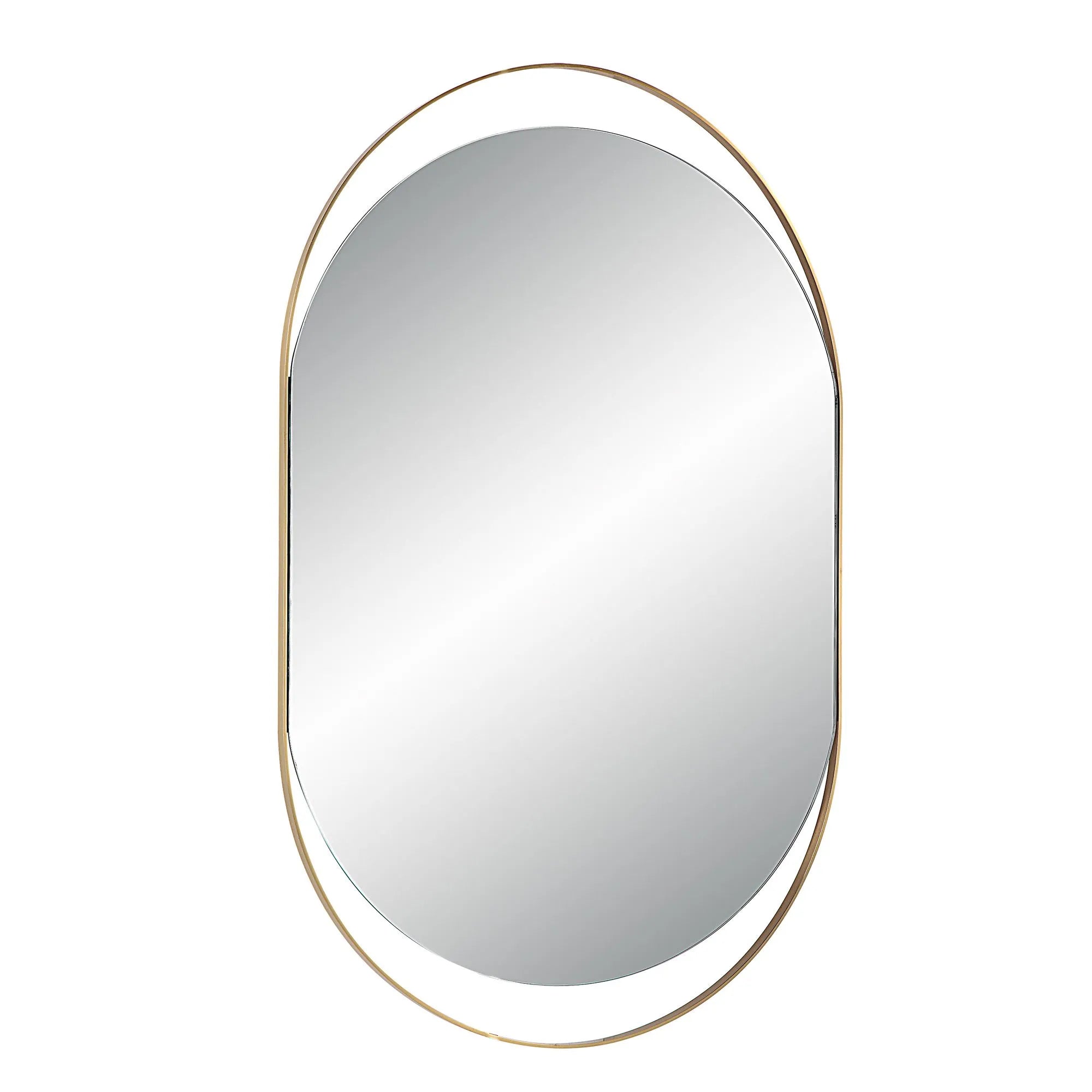 Ecru Pill Oval Mirror