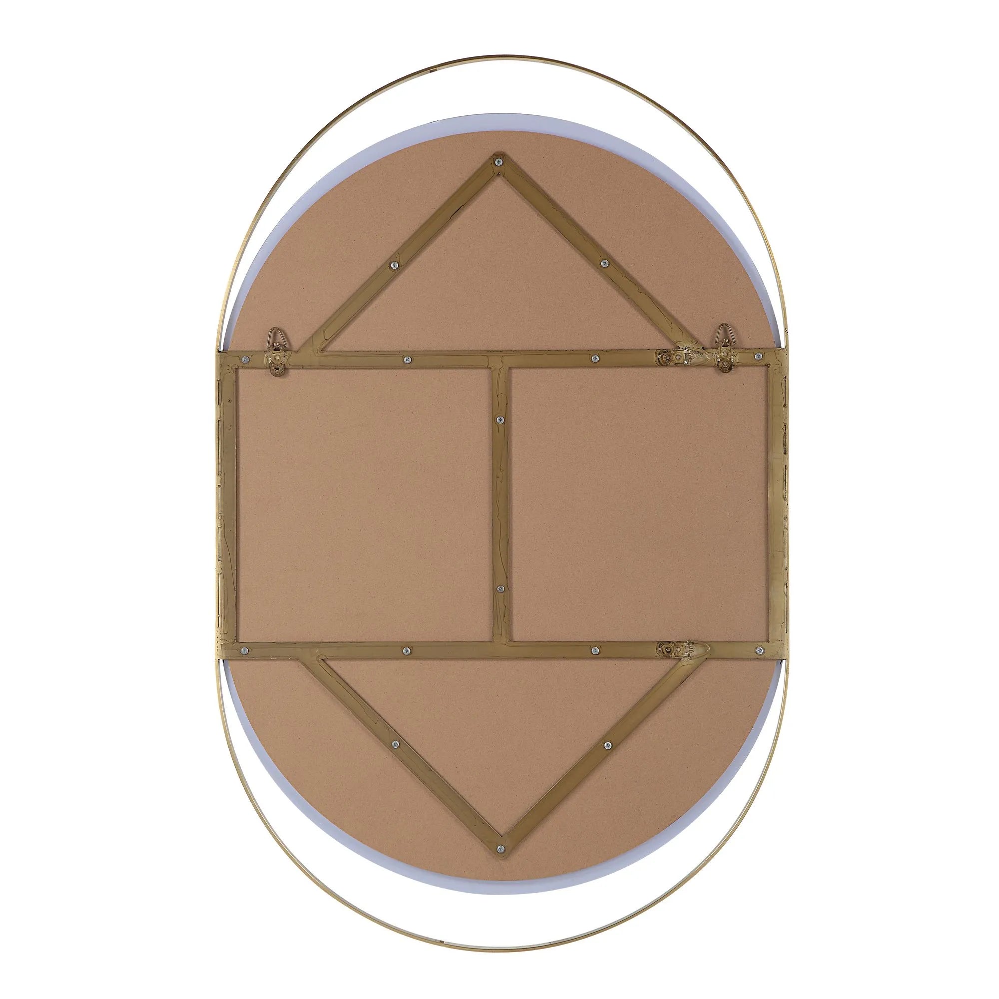 Ecru Pill Oval Mirror