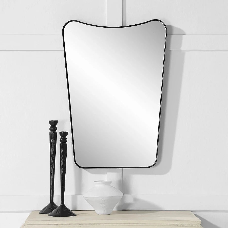 Kateri Black Framed Mirror - Reimagine Designs