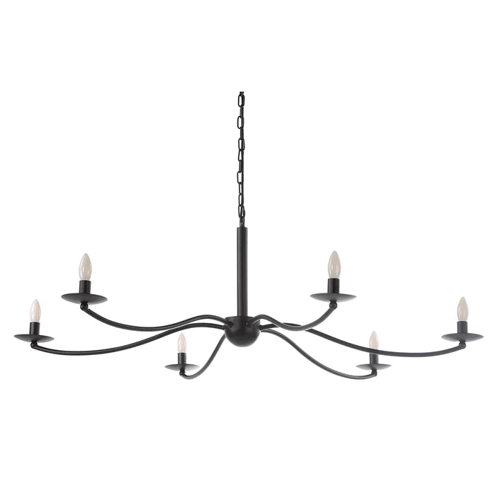 Landen Black 6 Light Chandelier