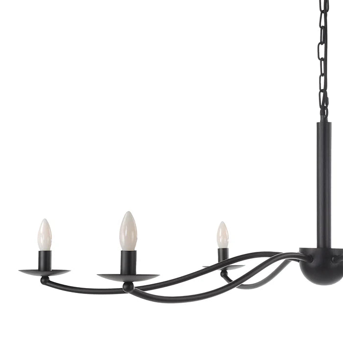 Landen Black 6 Light Chandelier