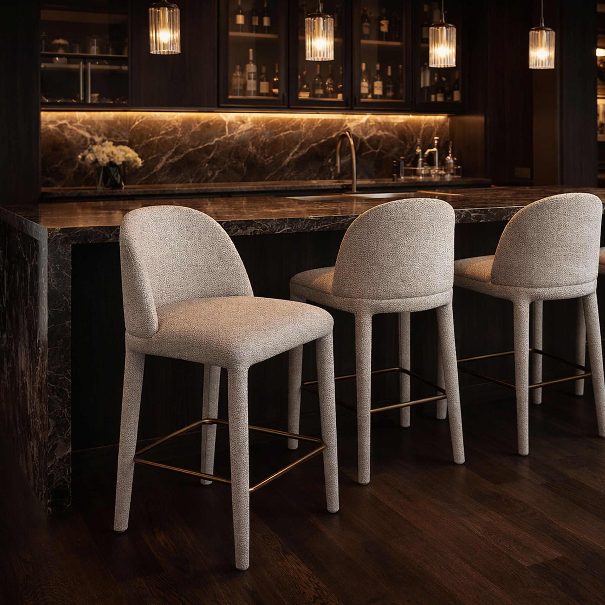 Kiara Beige Counter Stool