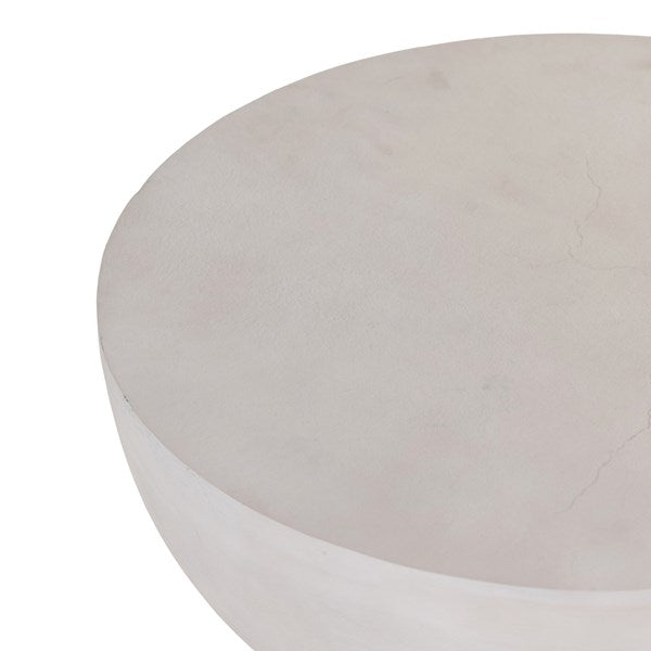 Searcy Textural White End Table