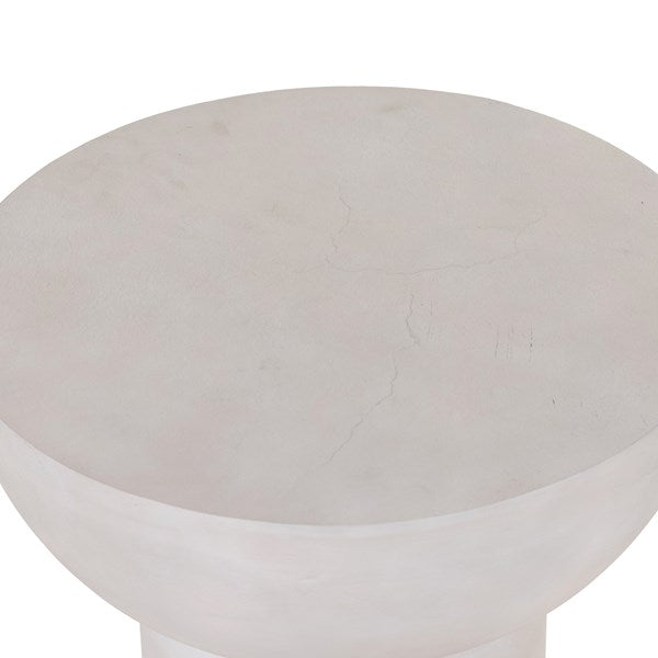 Searcy Textural White End Table