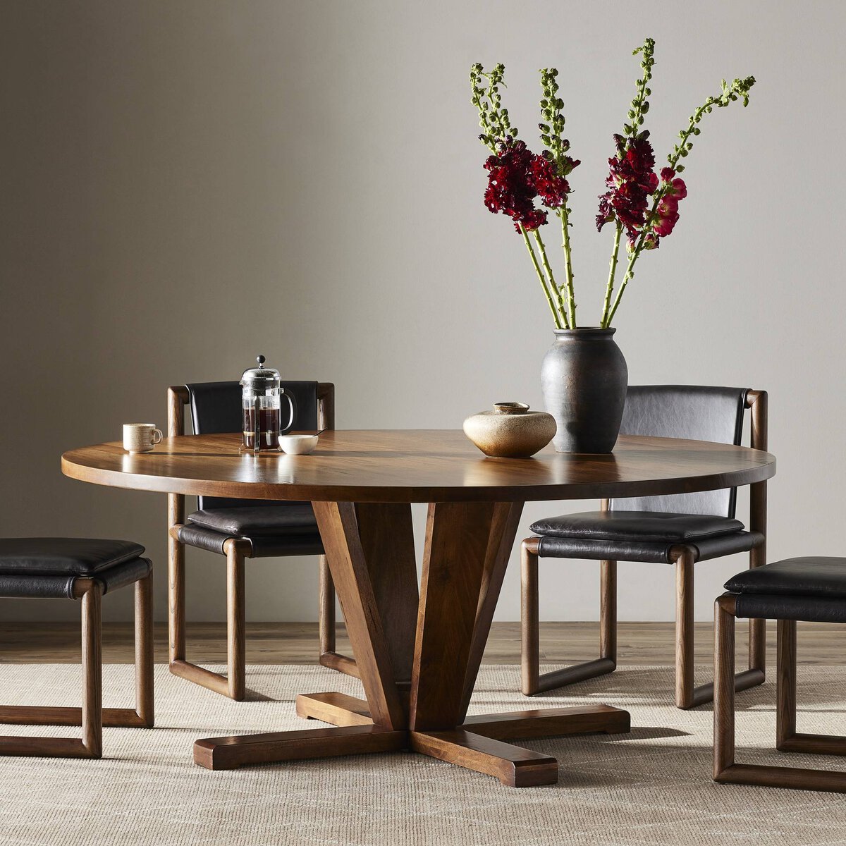 Cobain Round Wood Dining Table