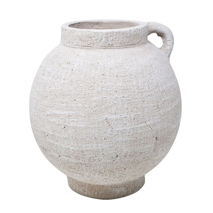 White Cement Vase Jug