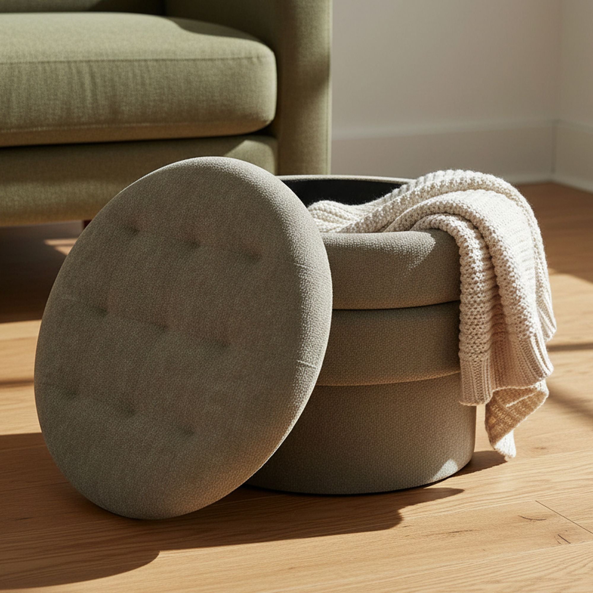 Kepler Round Storage Ottoman