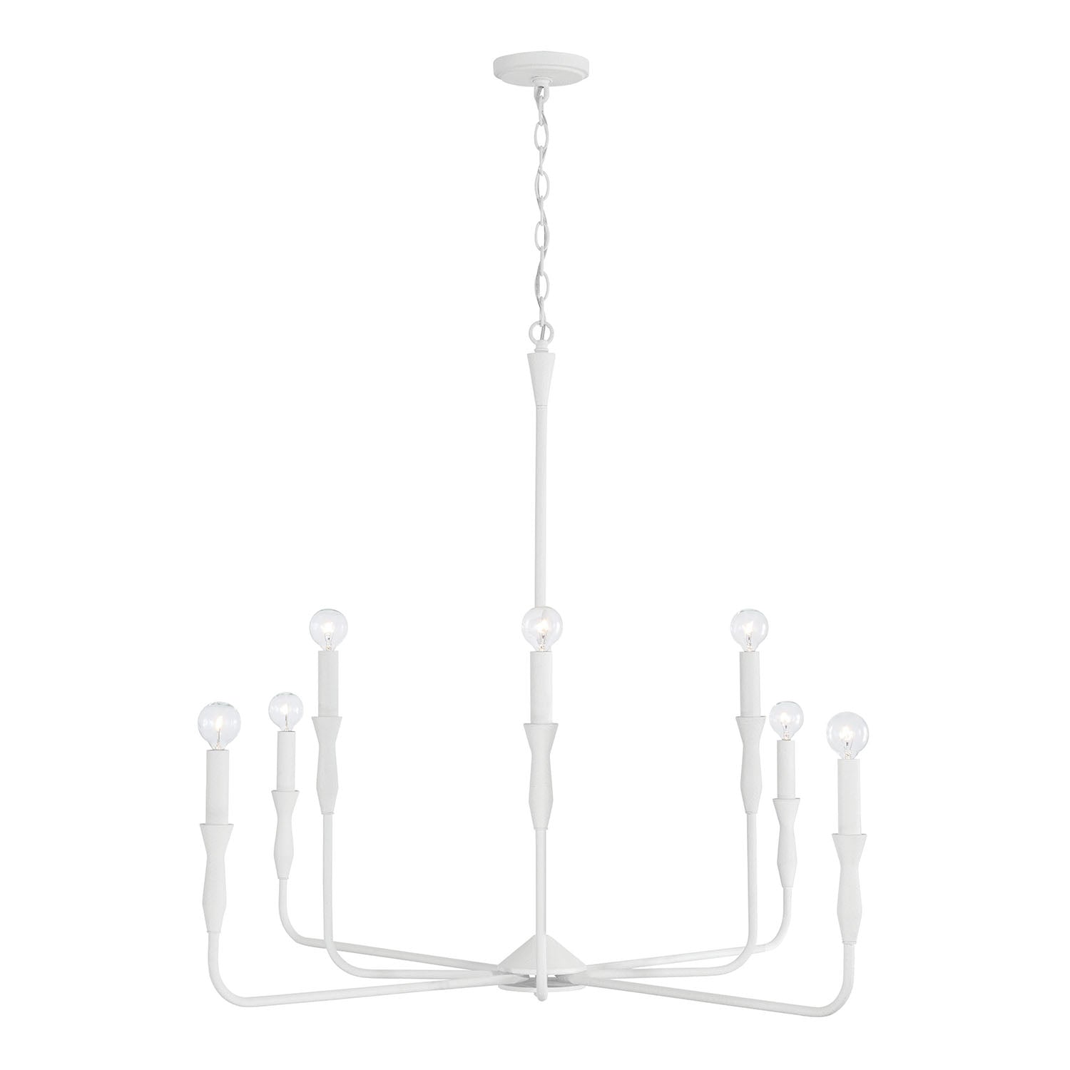 Paloma White 6-Light Wide Chandelier