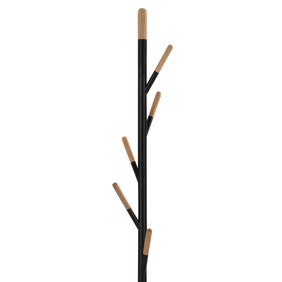 Tenley Black and Natural Coat Rack