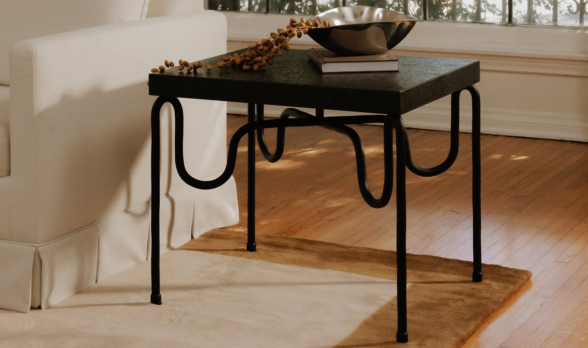 Getty Black Granite Side Table - Reimagine Designs - Interior Design - Fredericton