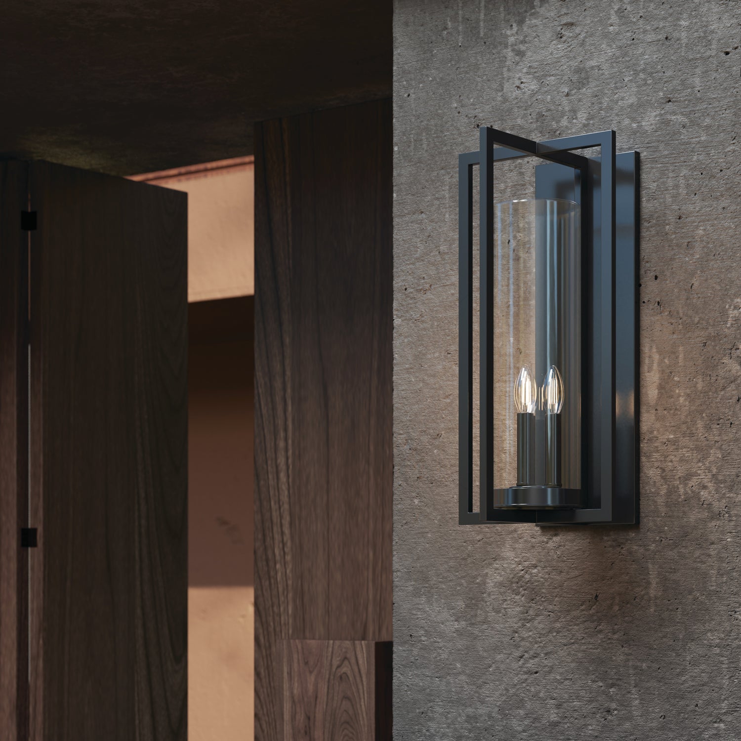 Kent Black Outdoor Wall Lantern