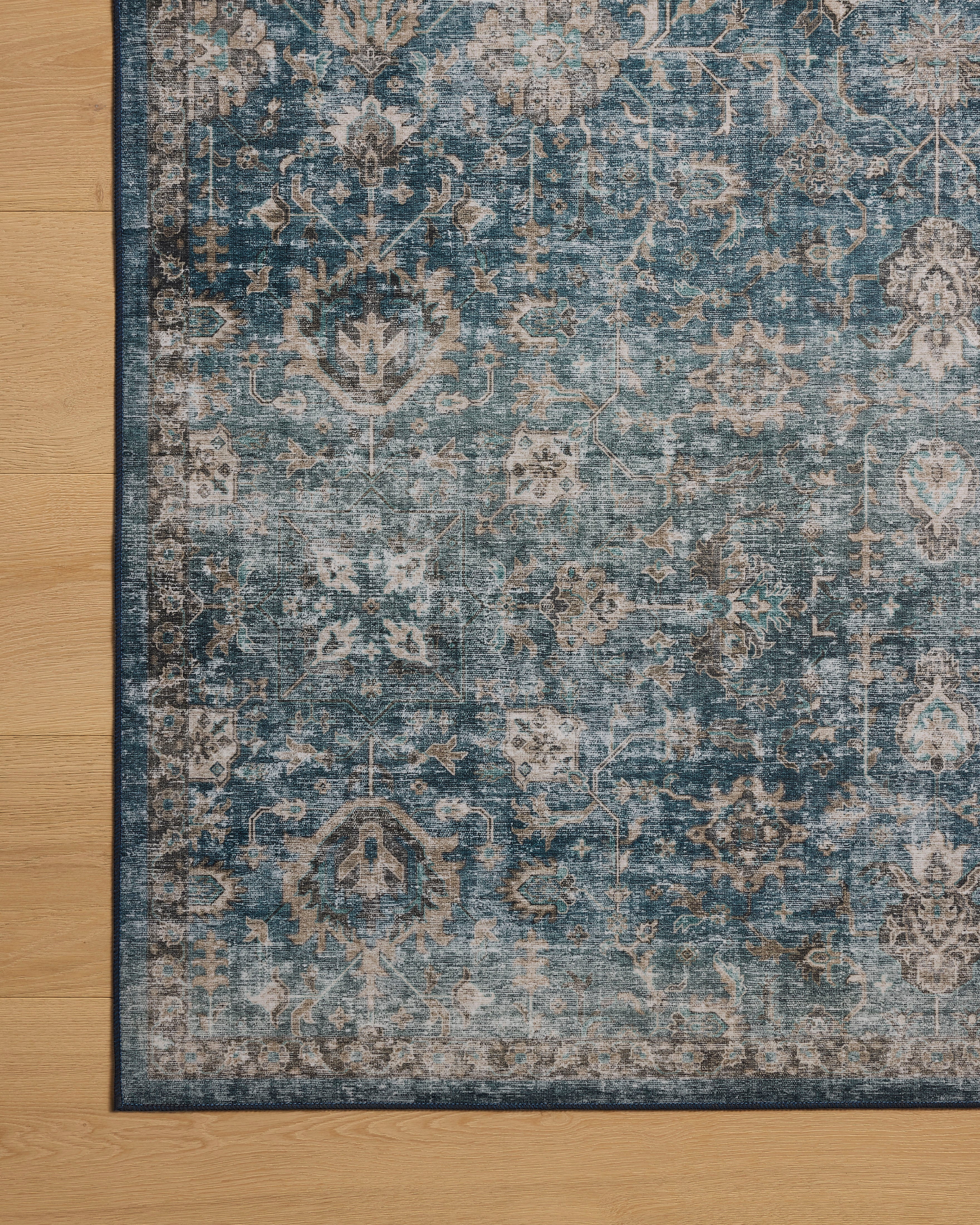 Anniston Lagoon Natural Washable Rug - Reimagine Designs - Rugs