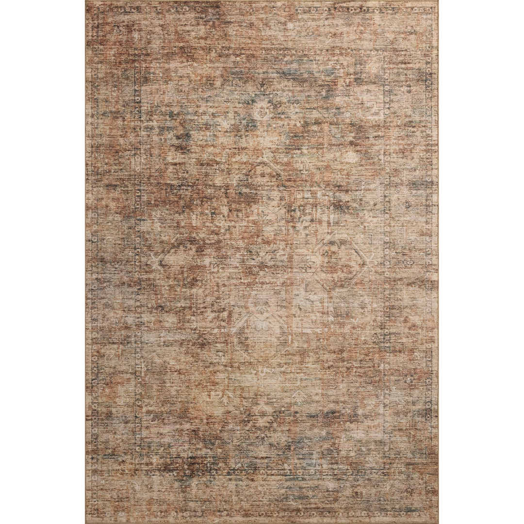 Anniston Clay Charcoal Washable Rug - Reimagine Designs