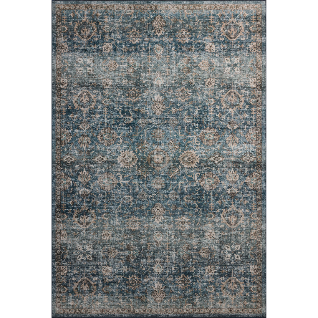 Anniston Lagoon Natural Washable Rug - Reimagine Designs - Rugs