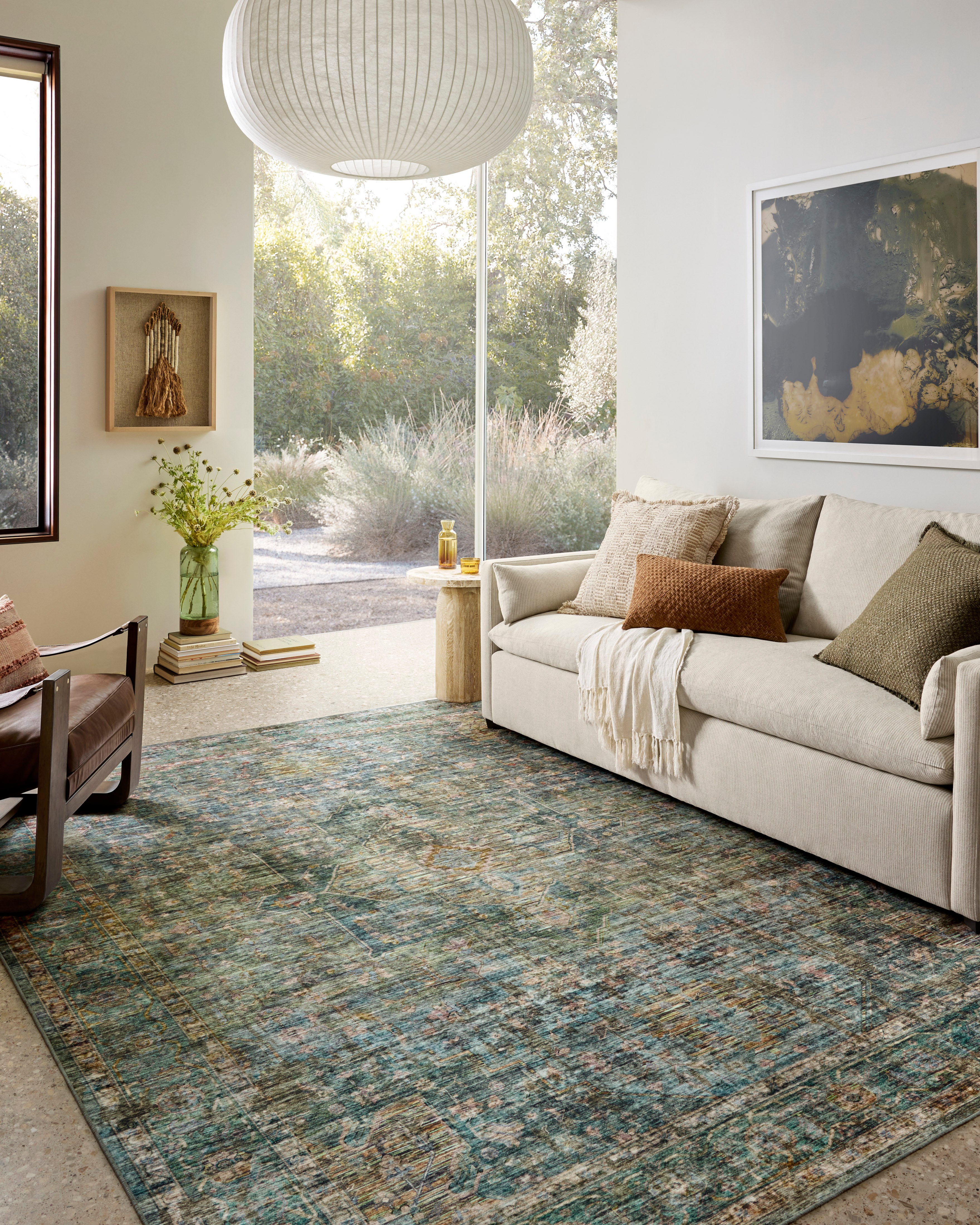 Anniston Lagoon Multi Washable Rug - Reimagine Designs