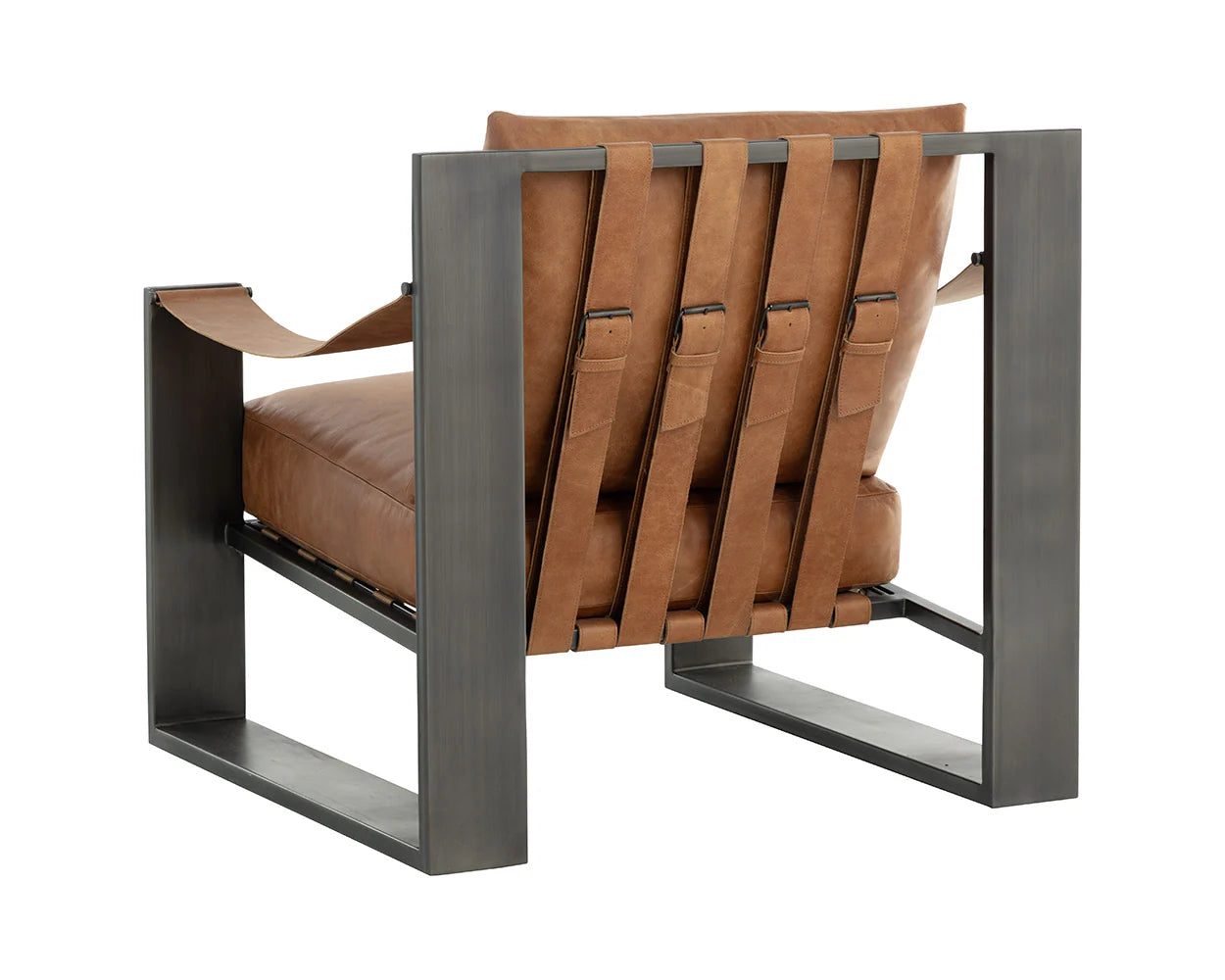 Berke Tan Leather Lounge Chair