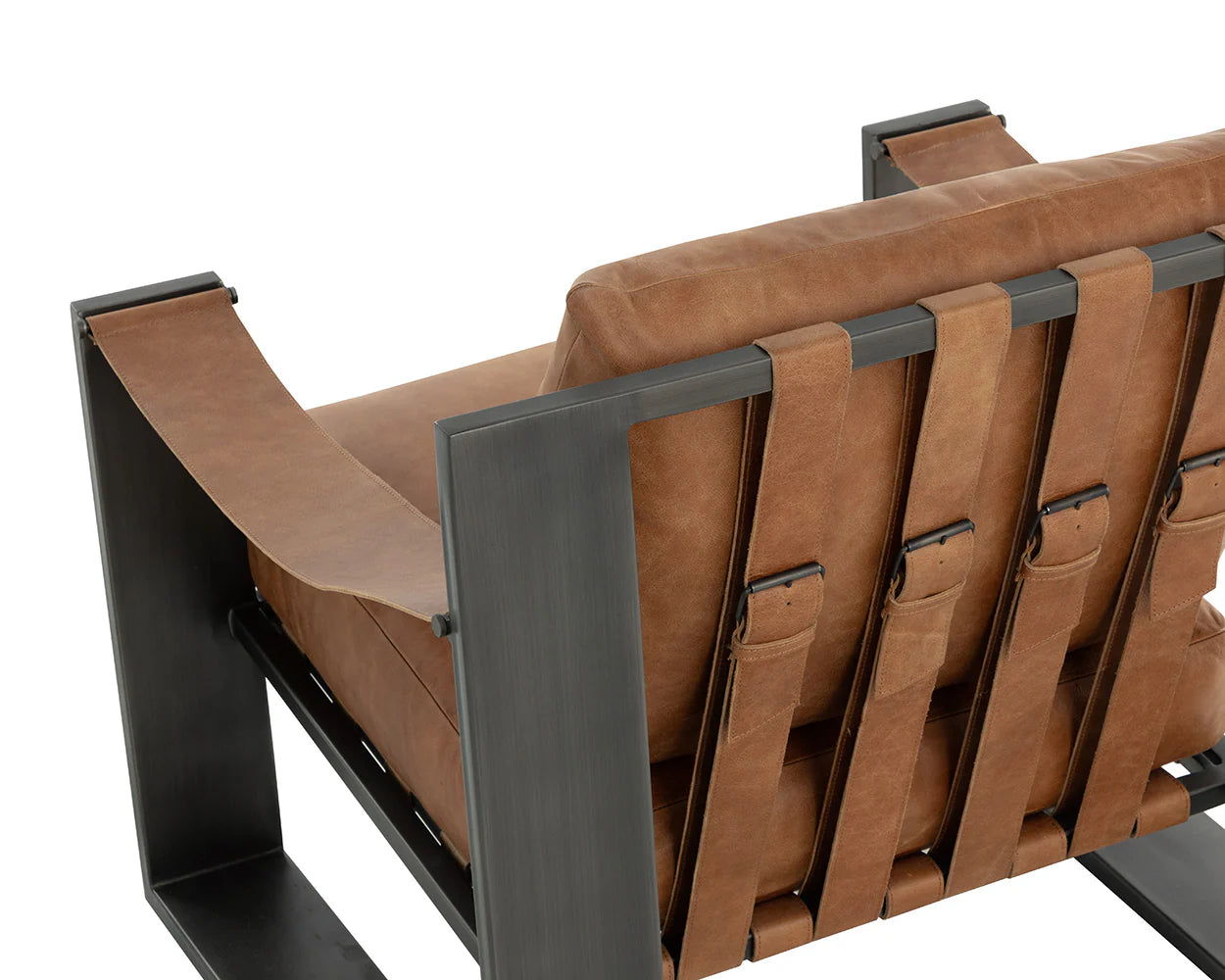 Berke Tan Leather Lounge Chair