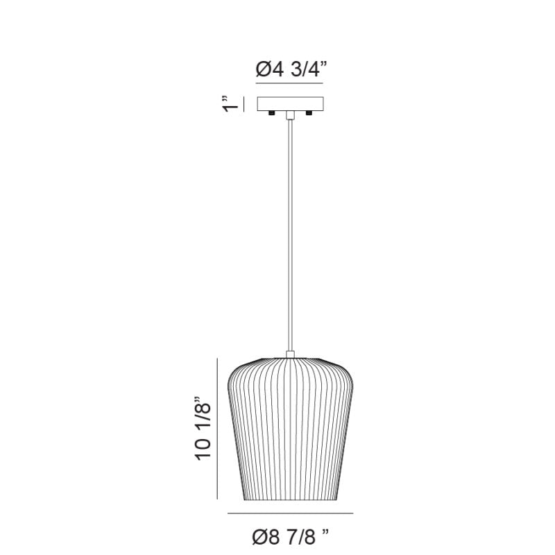 Charismo Ribbed Glass Light