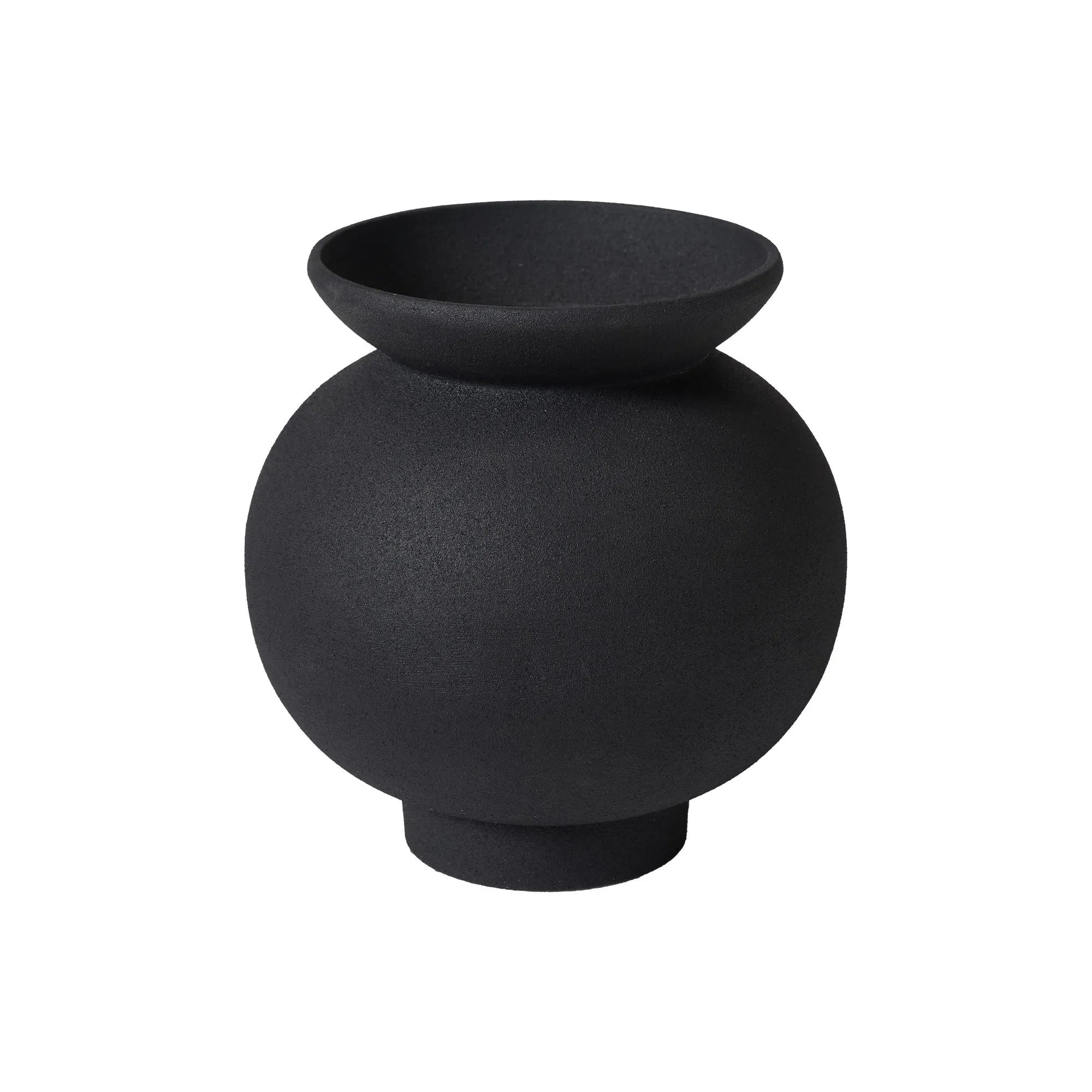 Cadiz Matte Black Vase