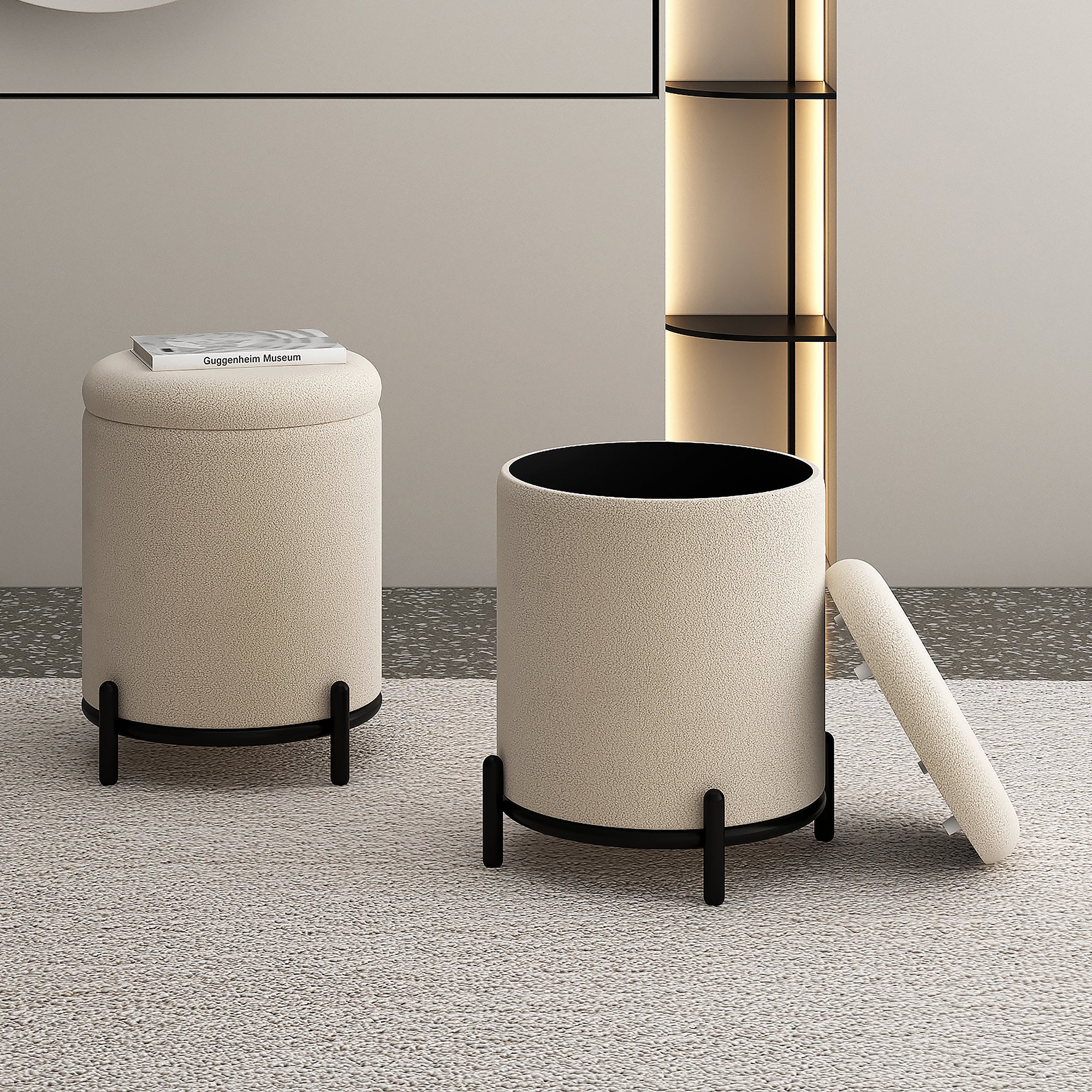 Castor Storage Ottoman