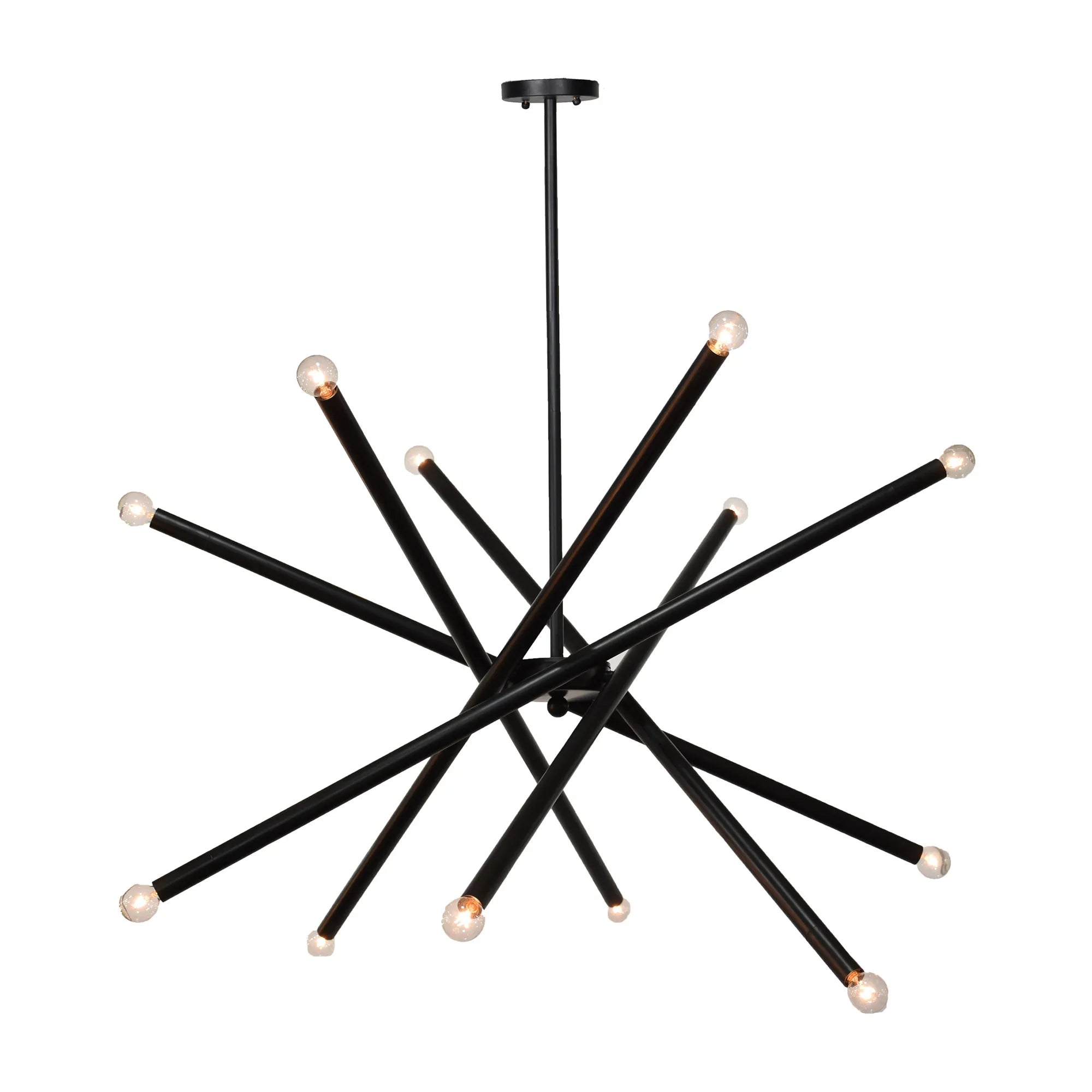 Clemente Matte Black Pendant Chandelier