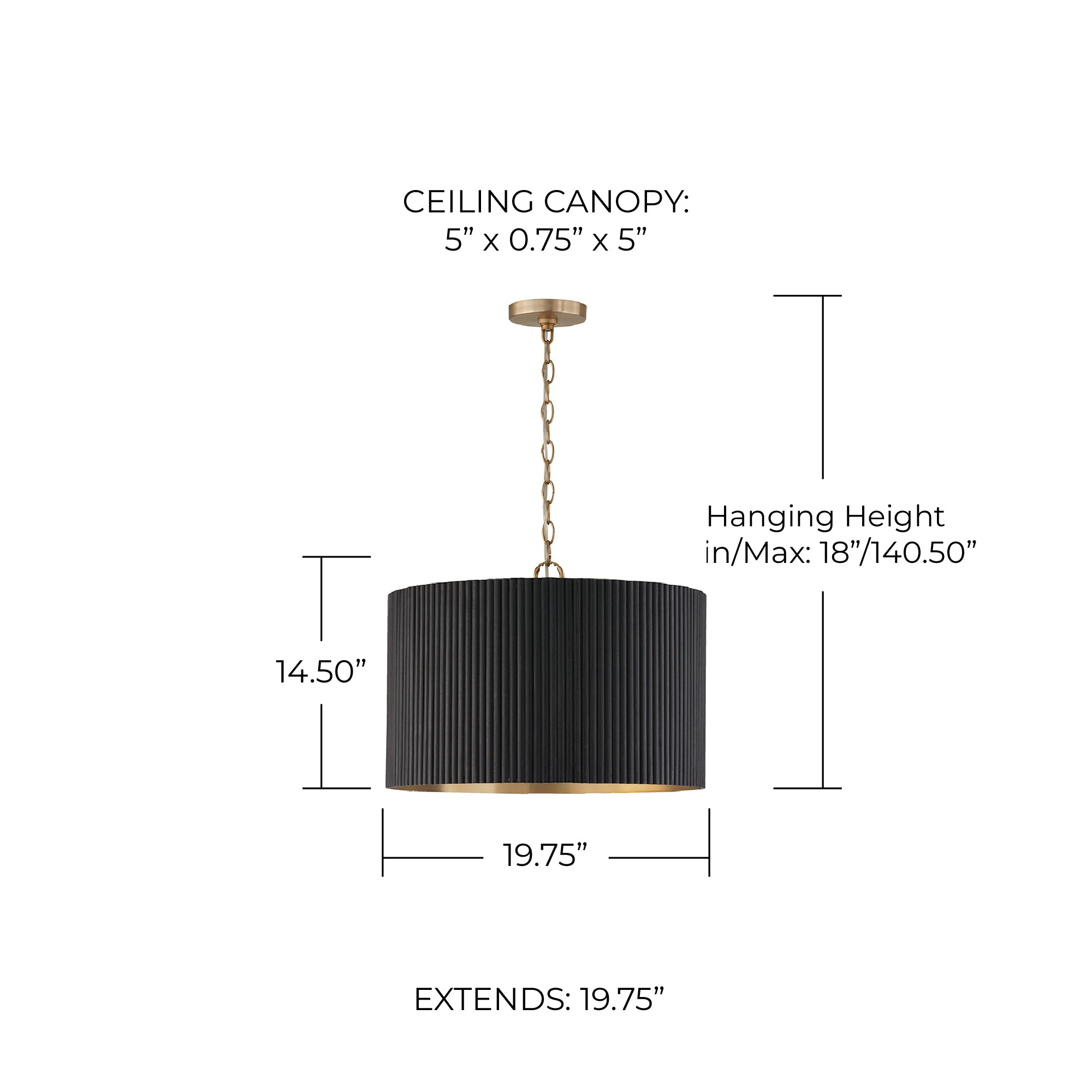 Donovan Black Stain Pendant