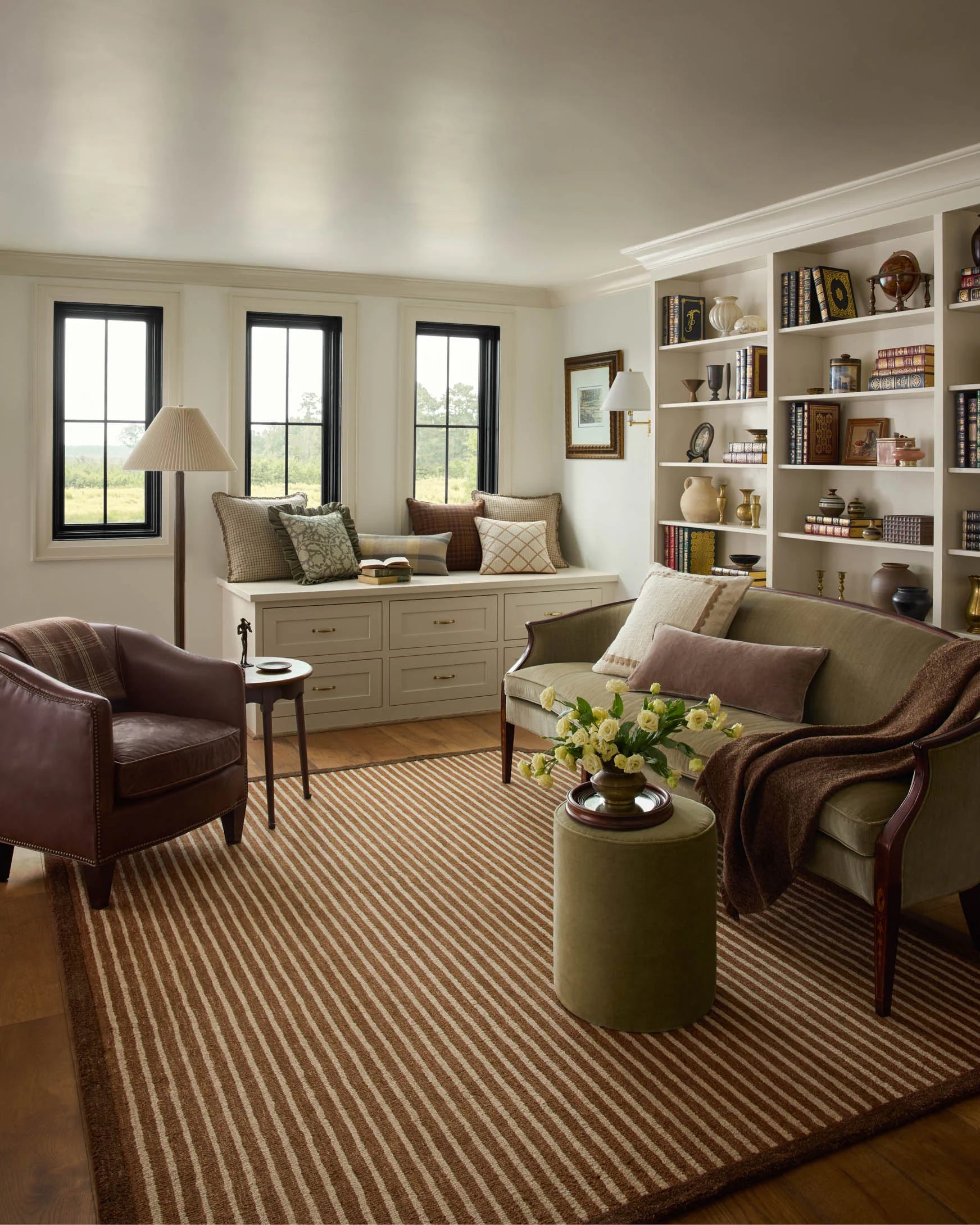 Chris Loves Julia Emmeline Antique Bronze Linen Rug