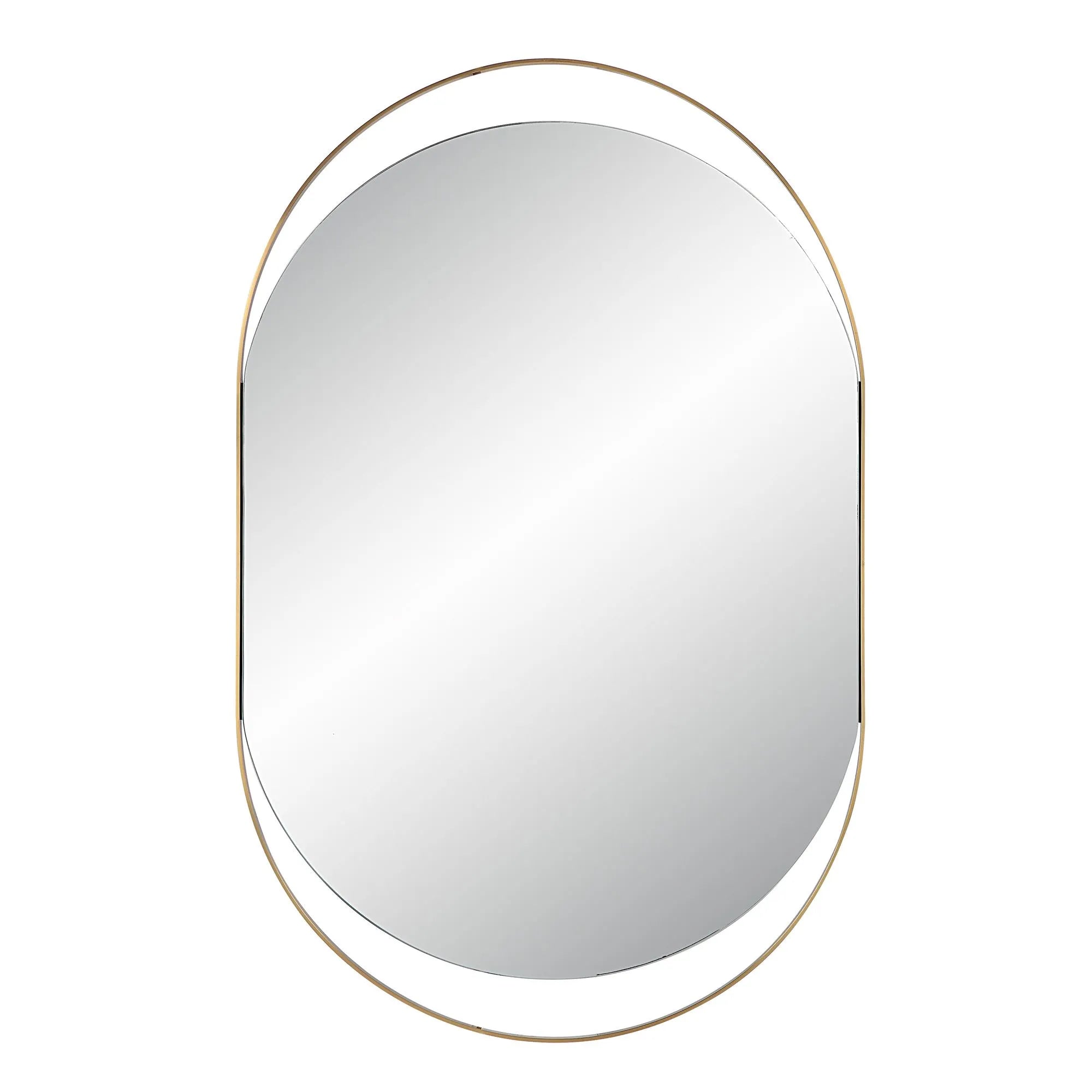 Ecru Pill Oval Mirror